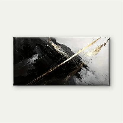 Black And White Abstract Wall Art Canvas Office Home Room Framed 120x60cm - Bella Home Decor
