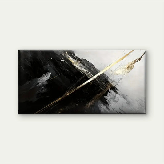 Black And White Abstract Wall Art Canvas Office Home Room Framed 120x60cm