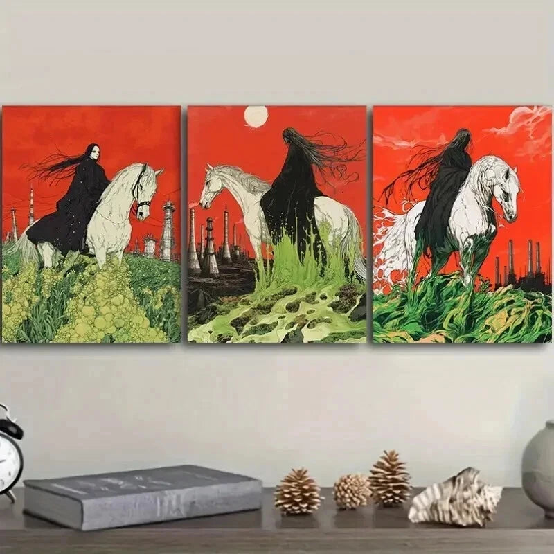 3pcs Lady Liberty, Luxurious, Wall Art Set Canvas Framed 50x70cm - High Quality Print 100% Australian Made Wall Canvas Ready to Hang