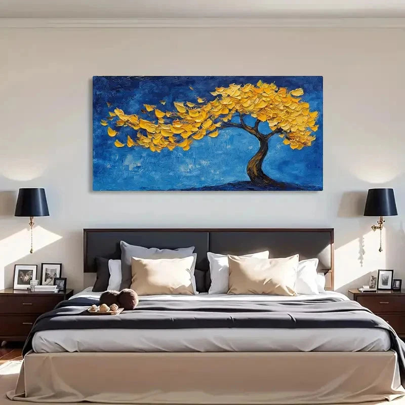 Chic Tree Landscape Vibrant Wall Art Canvas Office Home Room Framed 120x60cm - Bella Home Decor