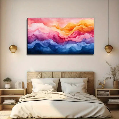 Vibrant Abstract Modern Wall Art Canvas Office Home Room Framed 120x60cm
