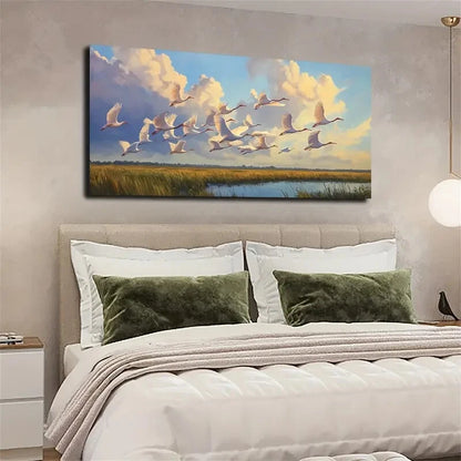 Nordic Style Creative Soaring Wall Art Canvas Office Home Room Framed 120x60cm - Bella Home Decor