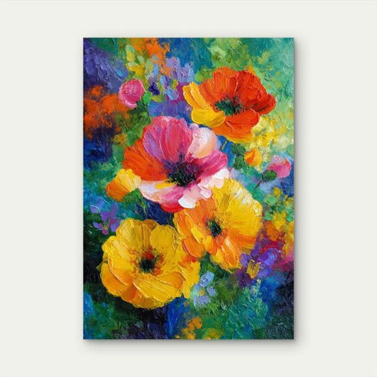 Abstract Floral 60x90cm Metal Print Ready to Hang