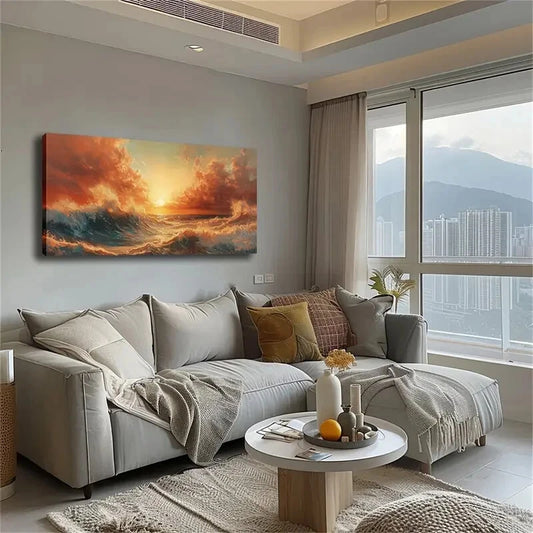 Modern Minimalist Abstract Wall Art Canvas Office Home Room Framed 120x60cm