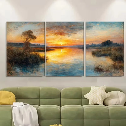 3pcs Joseph Mallord Landscape Metal Print Ready to Hang Art