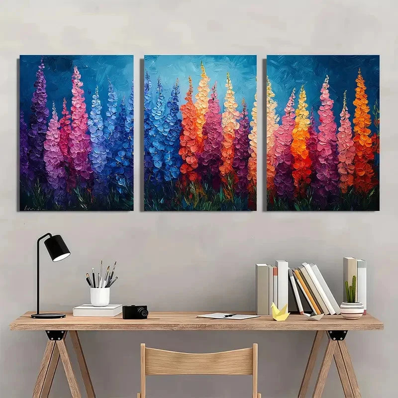 3pcs Snapdragon Flower Peaceful Perfect Wall Art Set Canvas Framed 40x60cm - High Quality Print 100% Australian Made Wall Canvas Ready to Hang