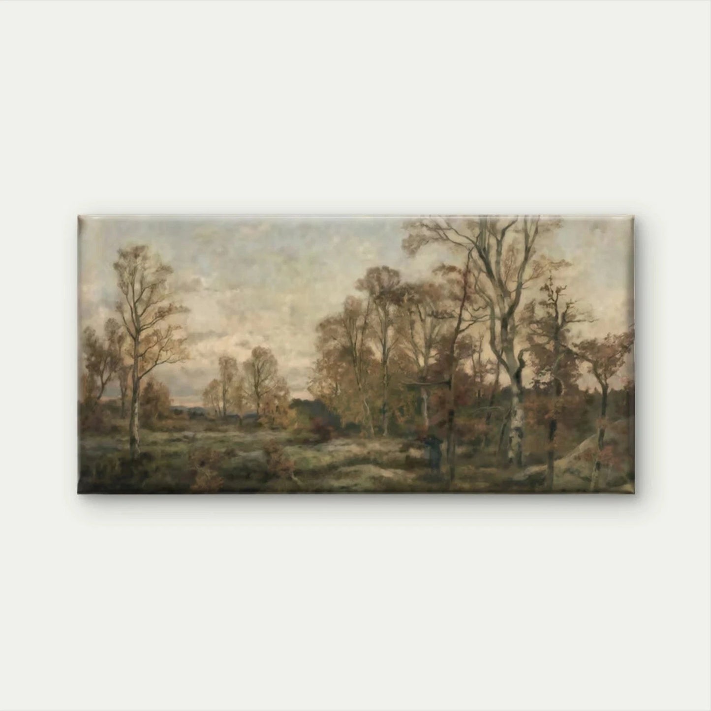 Autumn Forest Landscape Wall Art Canvas Office Home Room Framed 120x60cm