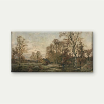 Autumn Forest Landscape Wall Art Canvas Office Home Room Framed 120x60cm