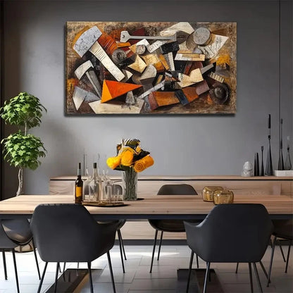 Abstract Tool Suitable Wall Art Canvas Office Home Room Framed 120x60cm