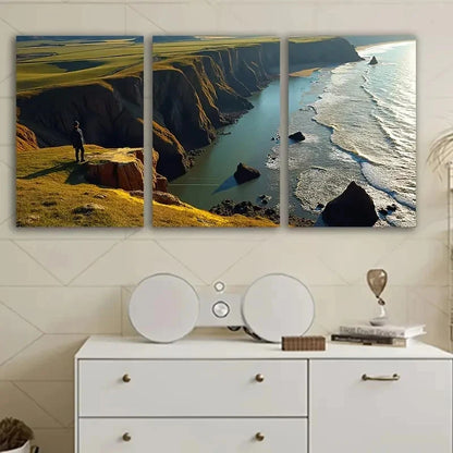 3pcs Coastal Beach Landscape Wall Art Set Canvas Framed 50x70cm - High Quality Print 100% Australian Made Wall Canvas Ready to Hang - Bella Home Decor