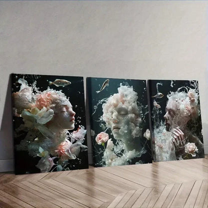 3 PCS Ethereal Figures Canvas Nature Wall Art Set Canvas Unframed - High Quality Print 100% Australian Made Wall Canvas - Bella Home Decor