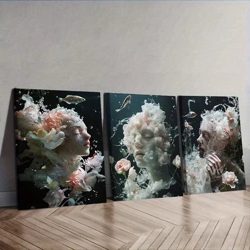 3 PCS Ethereal Figures Canvas Nature Wall Art Set Canvas Unframed - High Quality Print 100% Australian Made Wall Canvas