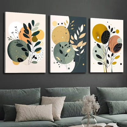 3pcs Abstract Bohemian Wall Art Set Canvas Framed 50x70cm – High Quality Print, 100% Australian Made, Ready to Hang