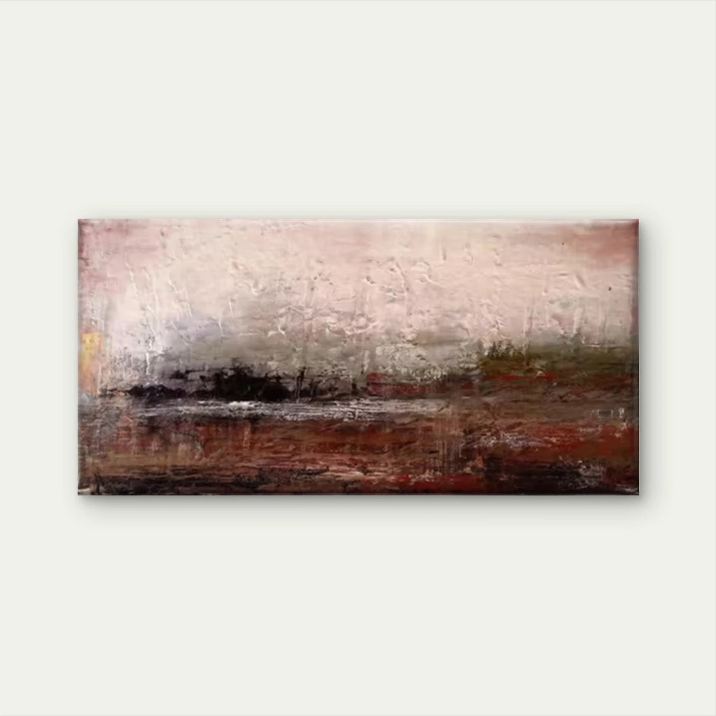 Abstract Textured Impasto Wall Art Canvas Office Home Room Framed 120x60cm - Bella Home Decor