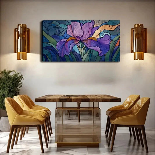 Abstract Floral Minimalist Wall Art Canvas Office Home Room Framed 120x60cm