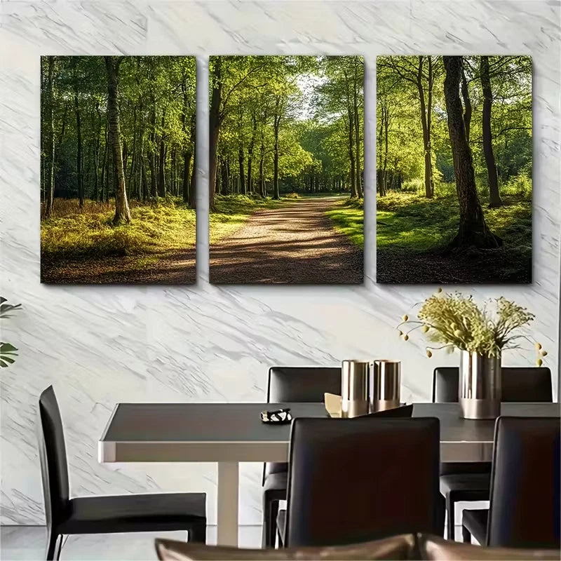 3pcs Thetford Forest Park Metal Print Ready to Hang Art