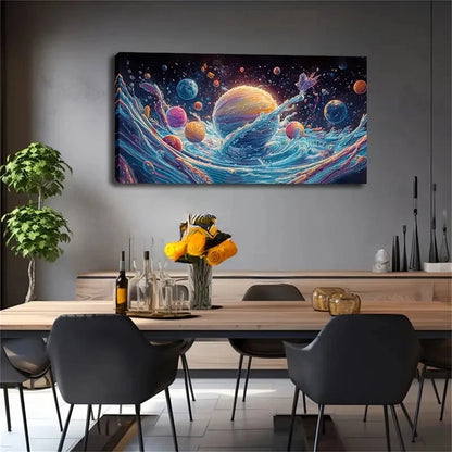 The Stars Seem Float Water Wall Art Canvas Office Home Room Framed 120x60cm