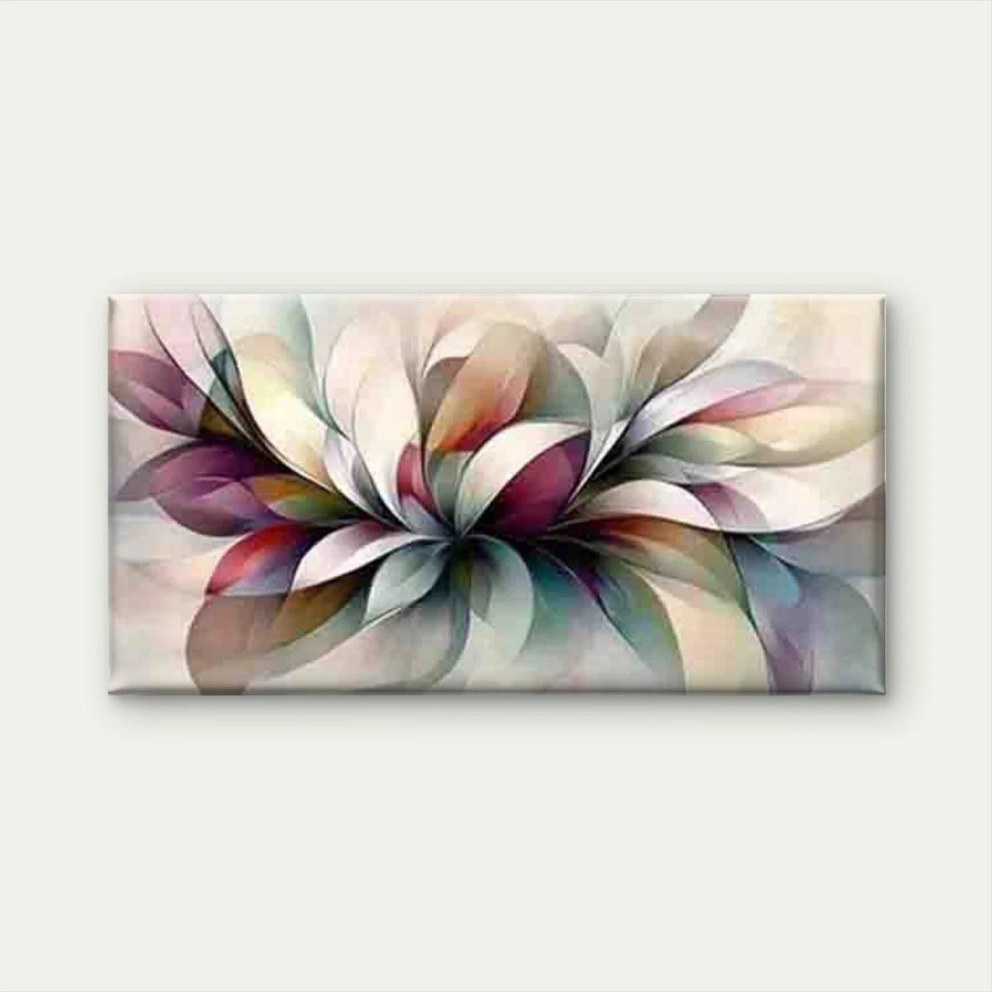 Vibrant Modern Abstract Floral Wall Art Canvas Office Home Room Framed 120x60cm