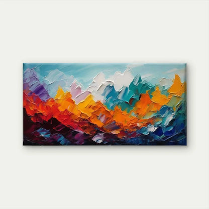Abstract Mountain Landscape Wall Art Canvas Office Home Room Framed 120x60cm