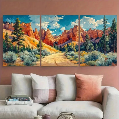 3pcs Bryce Canyon Utah National Park Nature Metal Print Ready to Hang Art - Bella Home Decor