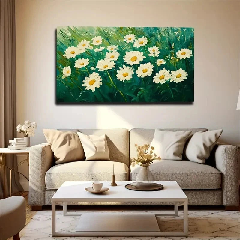 Beautiful Chrysanthemum Spaces Wall Art Canvas Office Home Room Framed 120x60cm