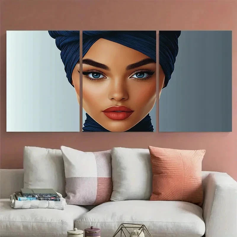 3pcs Beautiful Girl Boss Minimalist illustration Wall Art Set Canvas Framed 50x70cm - High Quality Print 100% Australian Made Wall Canvas Ready to Hang - Bella Home Decor