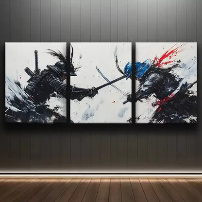 3pcs Two SamuraiArt  Art Canvas Unframed - High Quality Print 100% Australian Made Wall Canvas