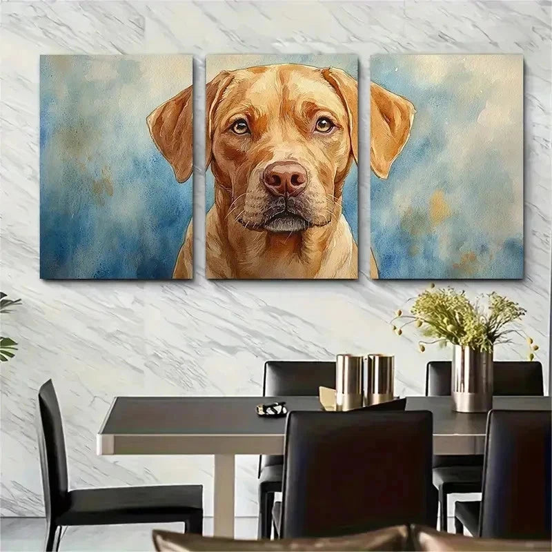 3pcs Dog Memorial Cute Perfect Wall Art Set Canvas Framed 50x70cm - High Quality Print 100% Australian Made Wall Canvas Ready to Hang - Bella Home Decor