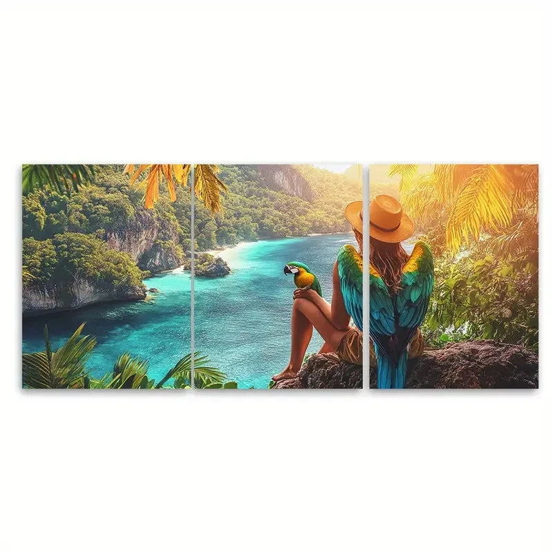 3pcs Australia Vibrant Coral Reefs Under Sea  Wall Art Set Canvas Framed 60x90cm - High Quality Print 100% Australian Made Wall Canvas Ready to Hang - Bella Home Decor