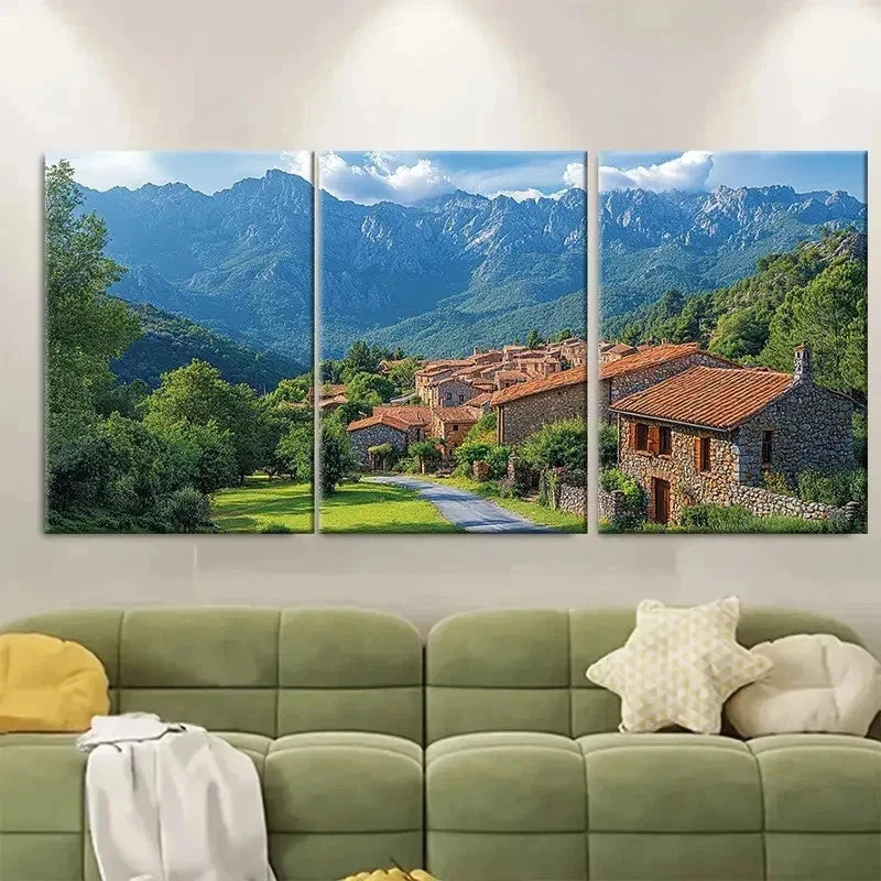 3pcs Natural Landscape Collsacabra Spain B  Wall Art Set Canvas Framed 50x70cm - High Quality Print 100% Australian Made Wall Canvas Ready to Hang - Bella Home Decor