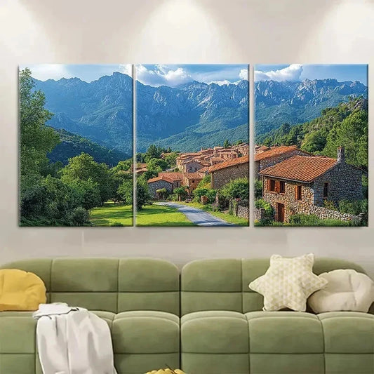 3pcs Natural Landscape Collsacabra Spain B Wall Art Set Canvas Framed 50x70cm - High Quality Print 100% Australian Made Wall Canvas Ready to Hang