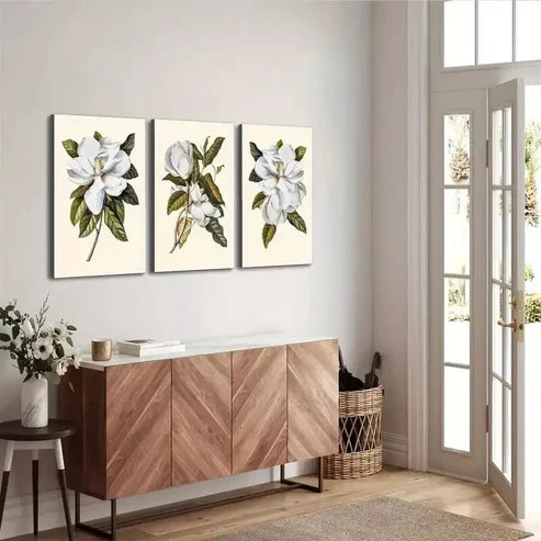 3pcs Maglia Flower Art Canvas Unframed - High Quality Print 100% Australian Made Wall Canvas