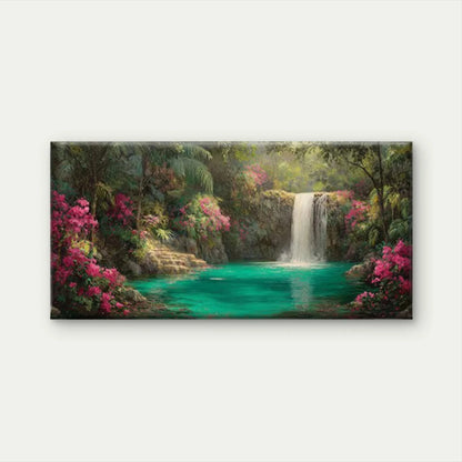 Flora & Jungle Landscape Wall Art Canvas Office Home Room Framed 120x60cm