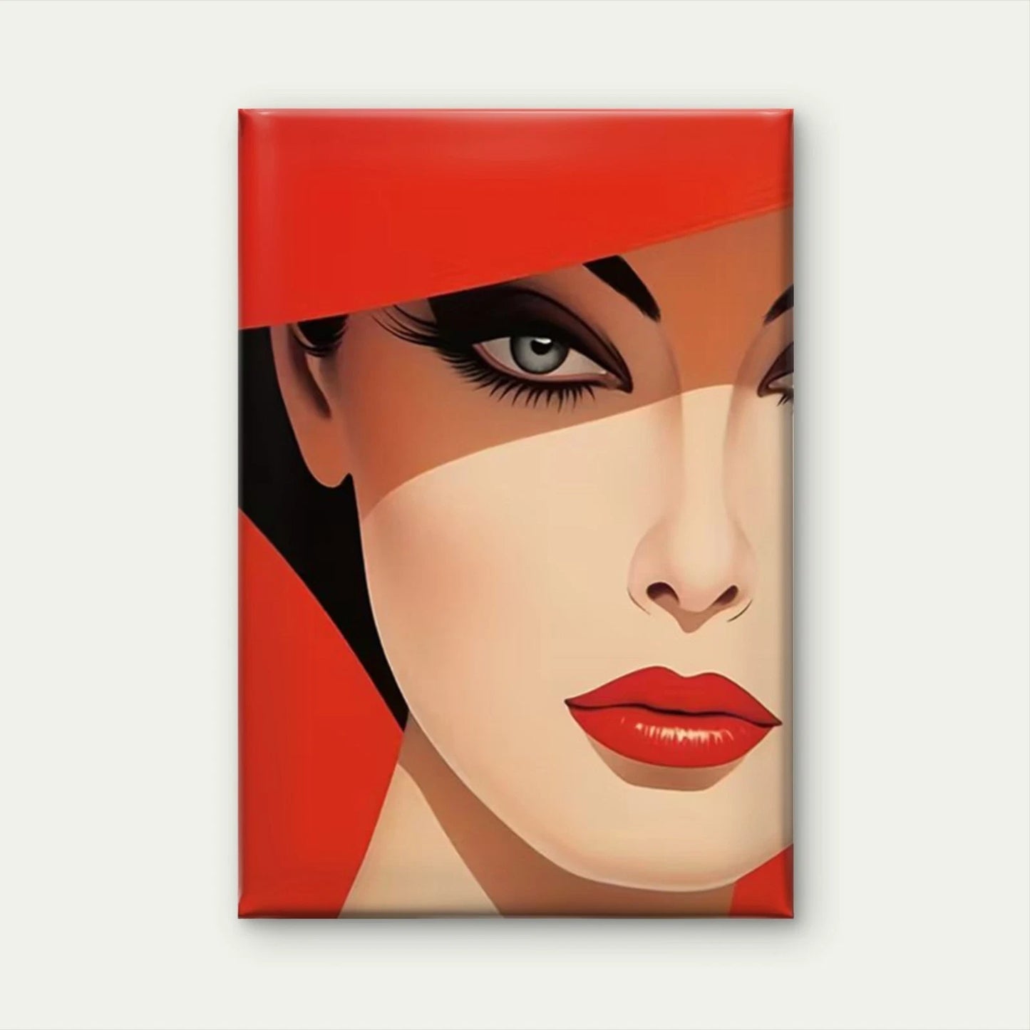 Abstract Red-Rimmed Alluring Eyes Design 60x90cm Portrait Home Decor Wall Print Art - Bella Home Decor