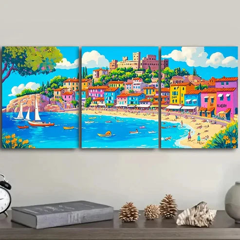 3pcs Rusty Metal Girl Modern & Elegant Wall Art Set Canvas Unframed - High Quality Print 100% Australian Made Wall Canvas