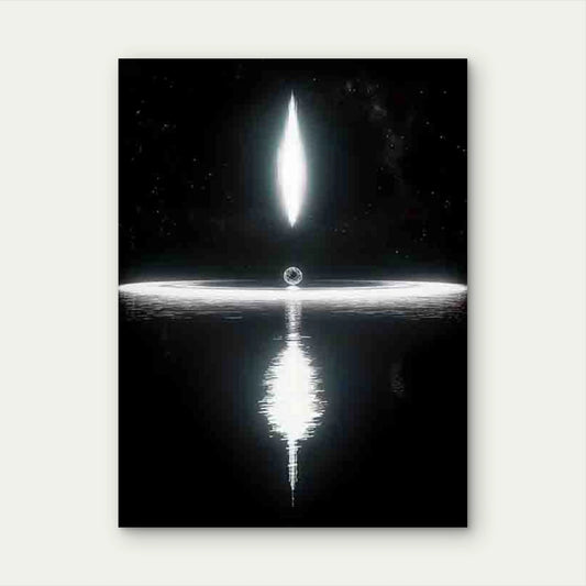 Black Hole Light & Shadow Art 40x60cm Metal Print Ready to Hang