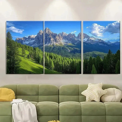 3pcs Italy Dolomite Majestic Mountain EI    Wall Art Set Canvas Framed 40x60cm - High Quality Print 100% Australian Made Wall Canvas Ready to Hang