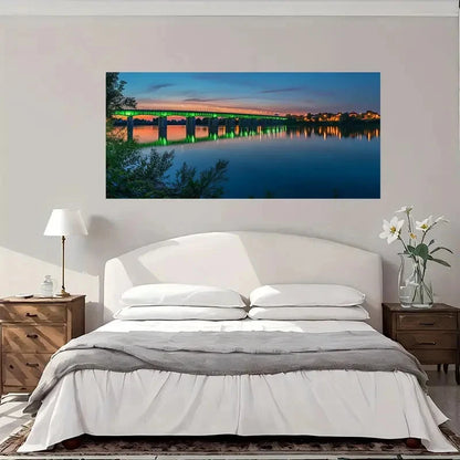 City Side Perfect Evening Wall Art Canvas Office Home Room Framed 120x60cm