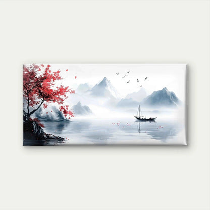 Chinese Japanese Landscape Wall Art Canvas Office Home Room Framed 120x60cm