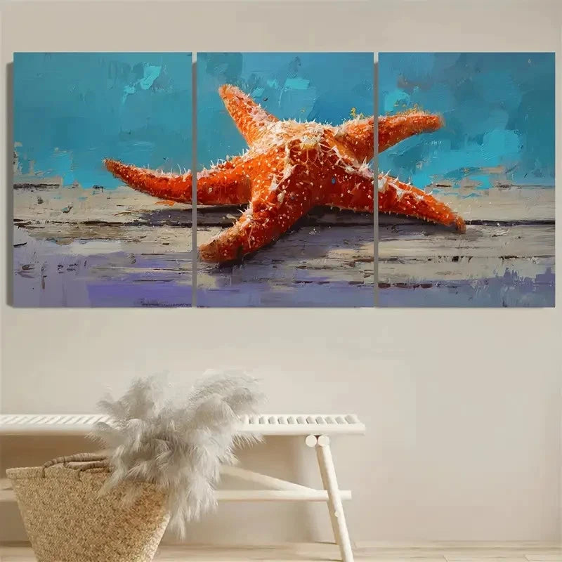 3pcs Ocean Waves Scenic Wall Art Set Canvas Framed 50x70cm - High Quality Print 100% Australian Made Wall Canvas Ready to Hang