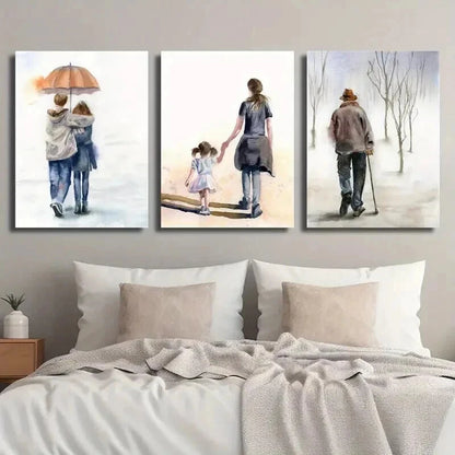 3pcs Couple Love Mother Daughter Perfect Wall Art Set Canvas Framed 50x70cm - High Quality Print 100% Australian Made Wall Canvas Ready to Hang - Bella Home Decor