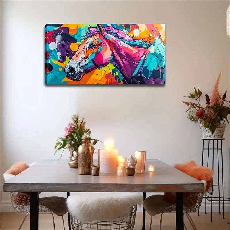 Combining Geometric Shapes Wall Art Canvas Office Home Room Framed 120x60cm - Bella Home Decor