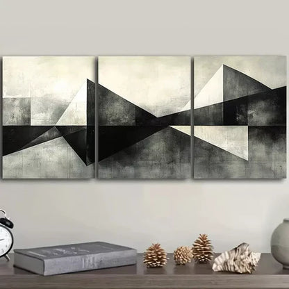 3pcs Geometric Shapes Abstract Wall Art Canvas Unframed - High Quality Print 100% Australian Made Wall Canvas - Bella Home Decor