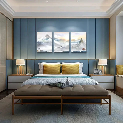 3pcs Mountain Landscape Abstract Wall Art Set Canvas Unframed - High Quality Print 100% Australian Made Wall Canvas