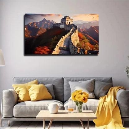 Great Wall Of China Wall Art Canvas Office Home Room Framed 120x60cm