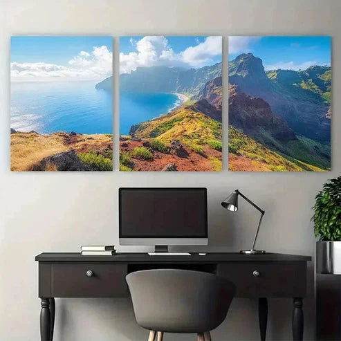 3pcs Madeira Perfect Landscape Madeira Wall Art Canvas Unframed - High Quality Print 100% Australian Made Wall Canvas