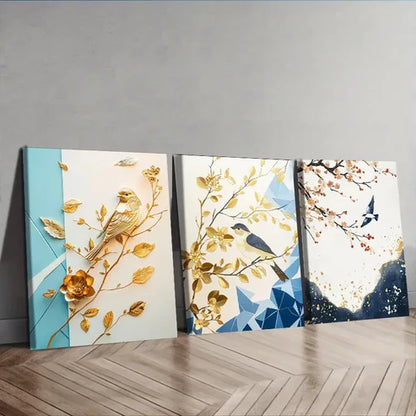 3pcs The Plum Chart (1) Wall Art Canvas Unframed - High Quality Print 100% Australian Made Wall CanvasC