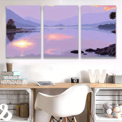 3pcs Lake Barrine view in Australia  Wall Art Set Canvas Framed 40x60cm - High Quality Print 100% Australian Made Wall Canvas Ready to Hang
