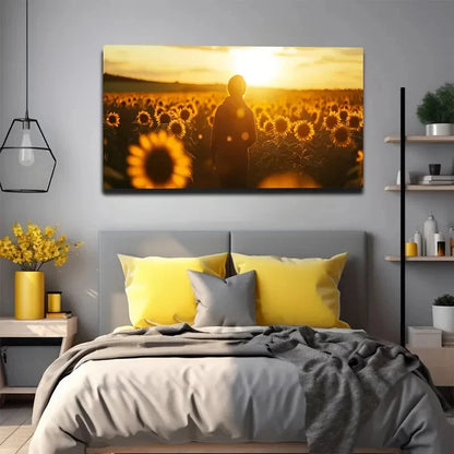 The Sunflower Flowers Wall Art Canvas Office Home Room Framed 120x60cm