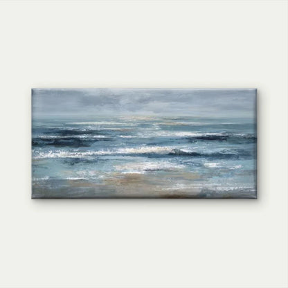 Beach Serene Landscape Wall Art Canvas Office Home Room Framed 120x60cm